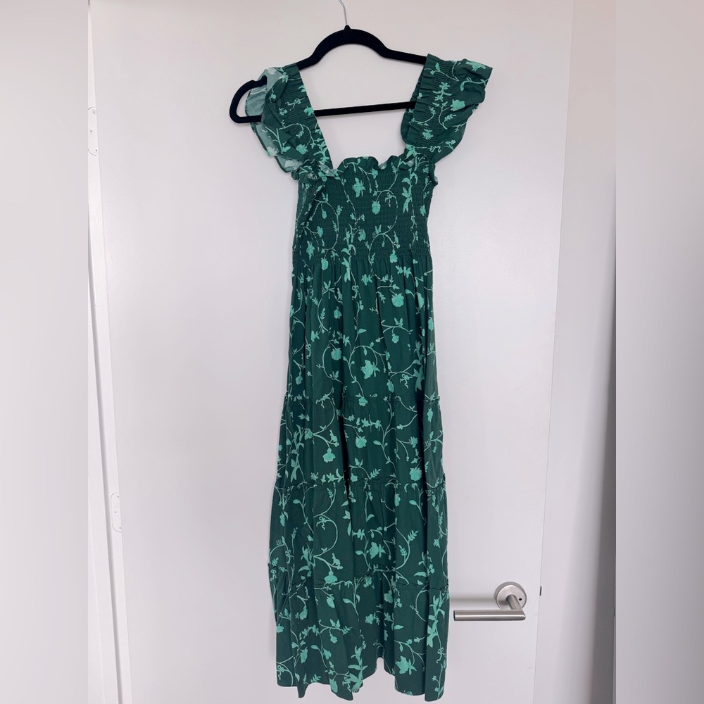 Hill House Green Floral Nap Dress